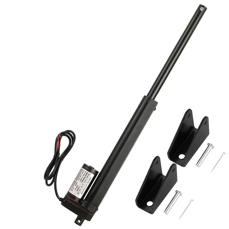 MYFULLY 12V Linear Actuator | 8" Stroke 202lbs/900N Load Heavy Duty Electric Actuator with Mounting Brackets for Solar Tracker, RV, Recliner, TV Lift, Auto Door Opener (8"/200MM Stroke Length) - Image 1